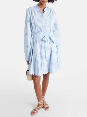Exquisite Juliet Dunn Bellflower Cotton Shirt Dress Size 2 NWT